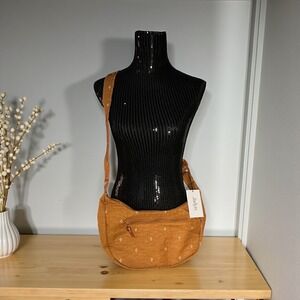 New Jadyn Bags Crescent Crossbody Terracotta Dot